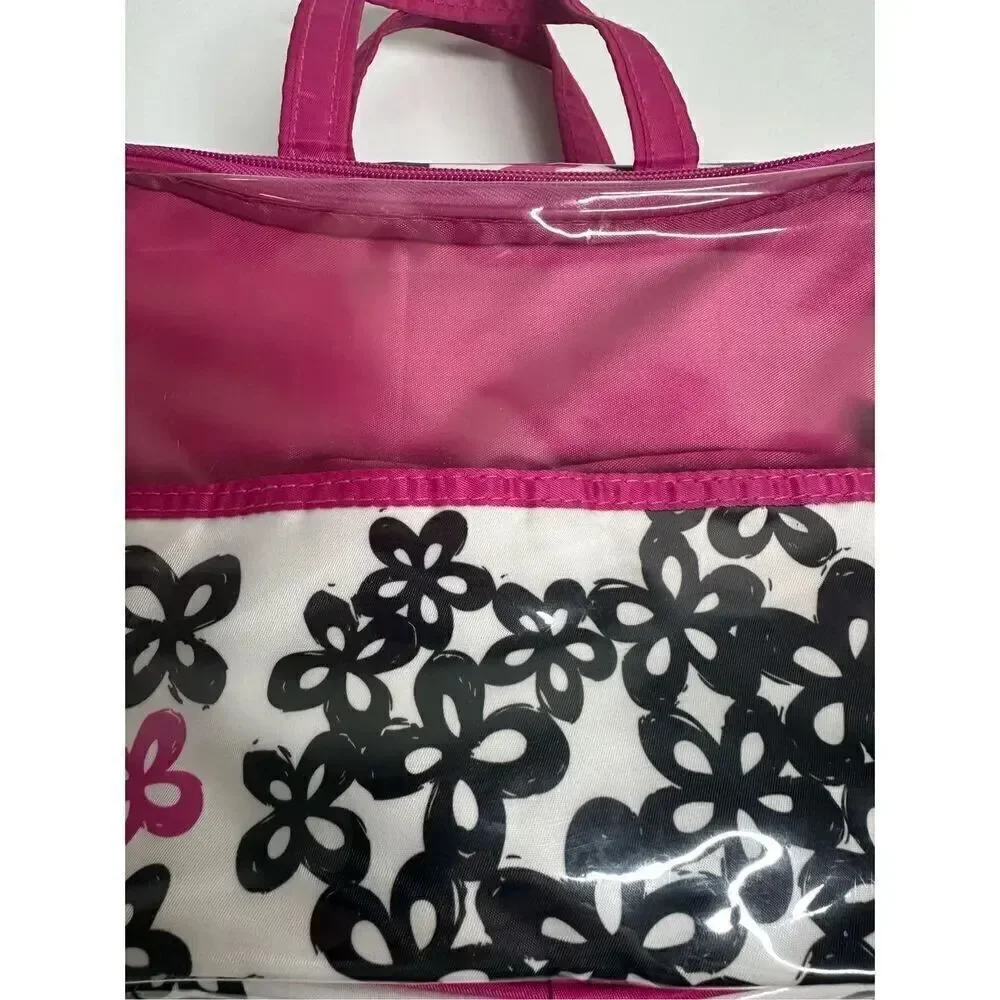 Modella Makeup Toiletry Case Pink Black Travel Case Organizer